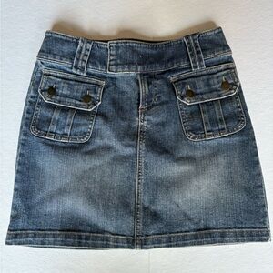 Banana Republic Denim Mini Skirt Front Pockets